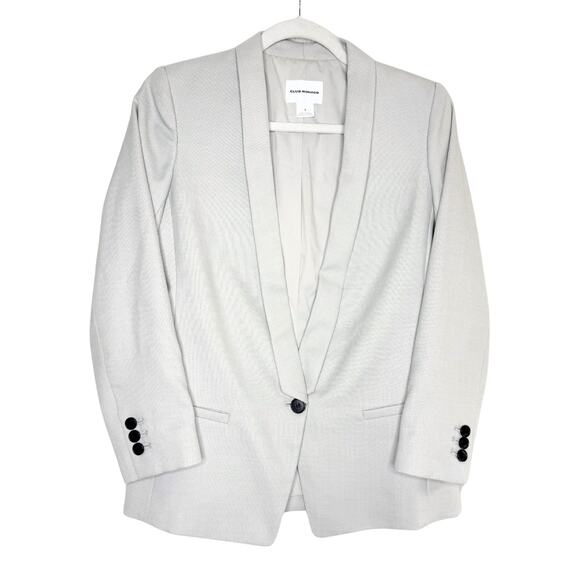 Club Monaco Mair Textured Single Button Wool Blazer Jacket Size